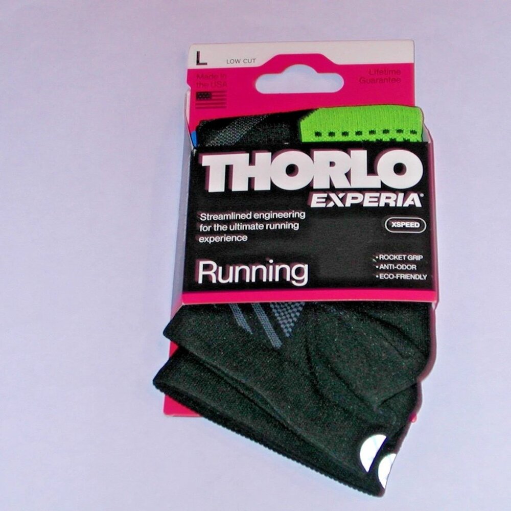 Thorlo Experia X SPEED Running Ultra Light Low-Cut Socks Men's Large NWT Black